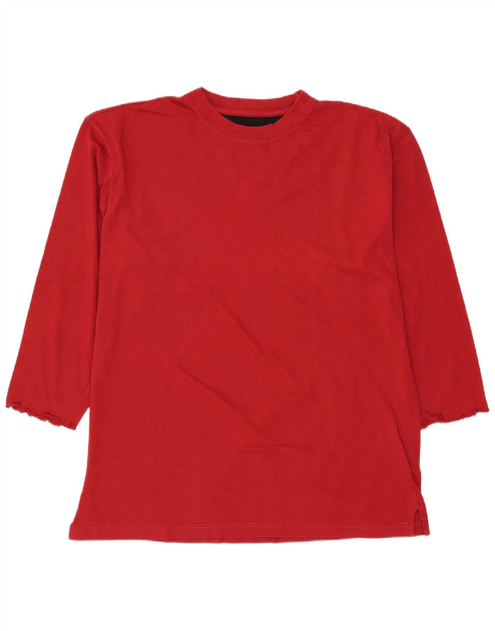 Woolrich masculino top manga 3/4 grande algodão vermelho