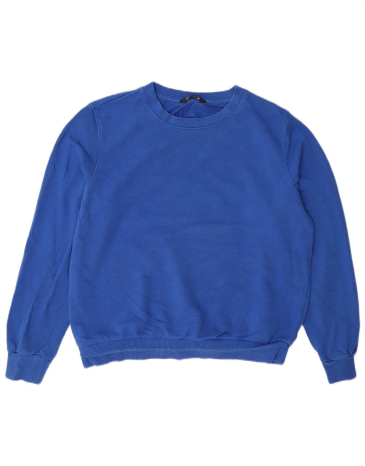 Suéter feminino Marks & Spencer Reino Unido 12 algodão azul médio