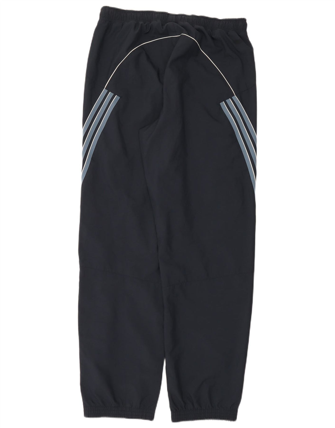 Calça de treino masculina Adidas Joggers grande poliéster listrado azul marinho