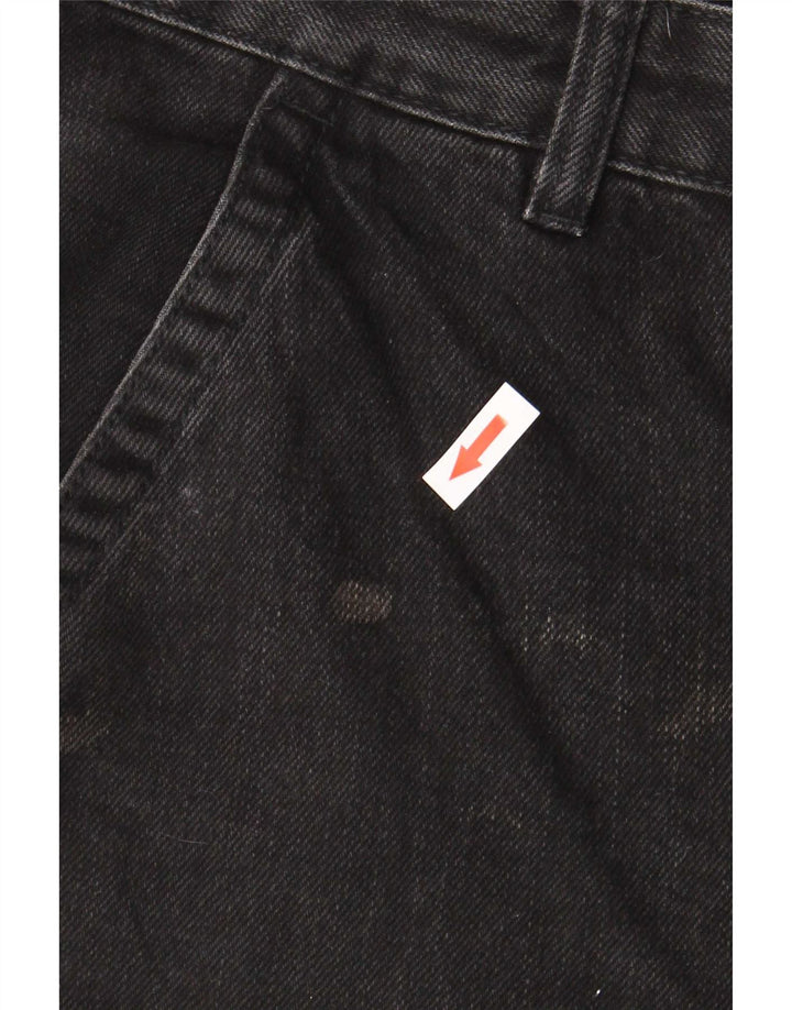 Kiabi Mens Cargo Straight Jeans IT 50 Grande W34 L31 Preto