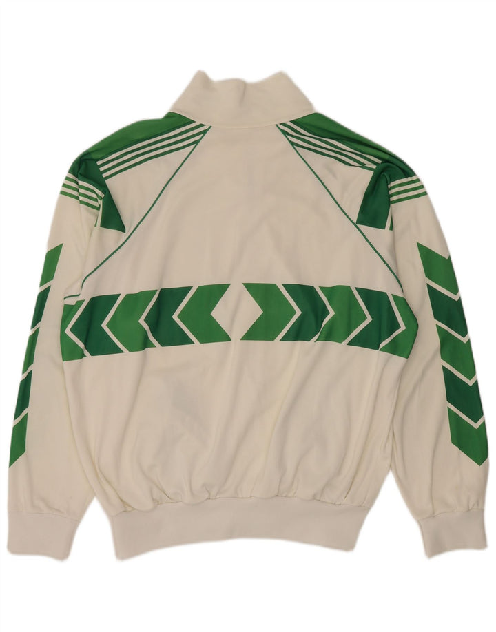 Jaqueta superior de agasalho masculino vintage 2XL branco Colourblock Nylon