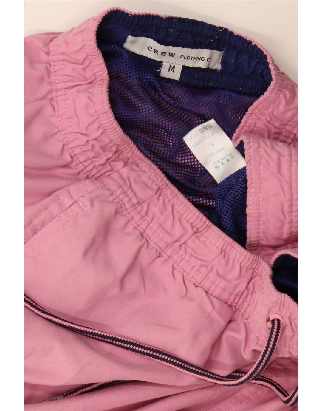 Shorts de natação masculinos Crew Clothing poliéster rosa médio