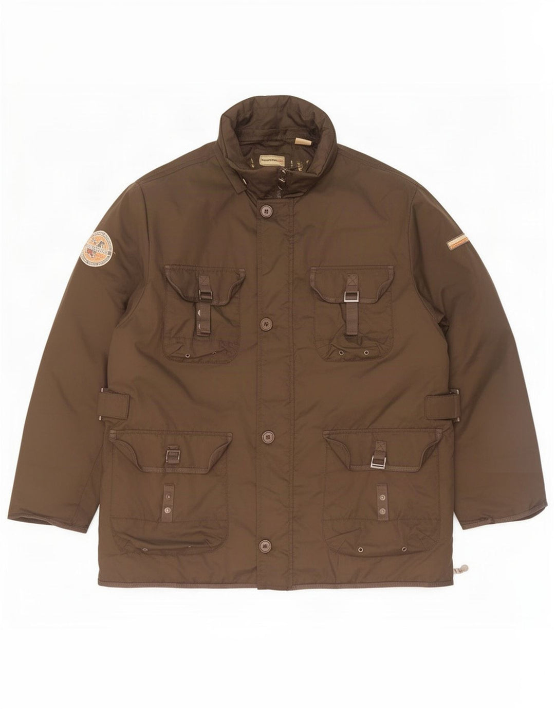 Jaqueta utilitária acolchoada masculina Nangaparbat UK 42/44 XL marrom poliamida