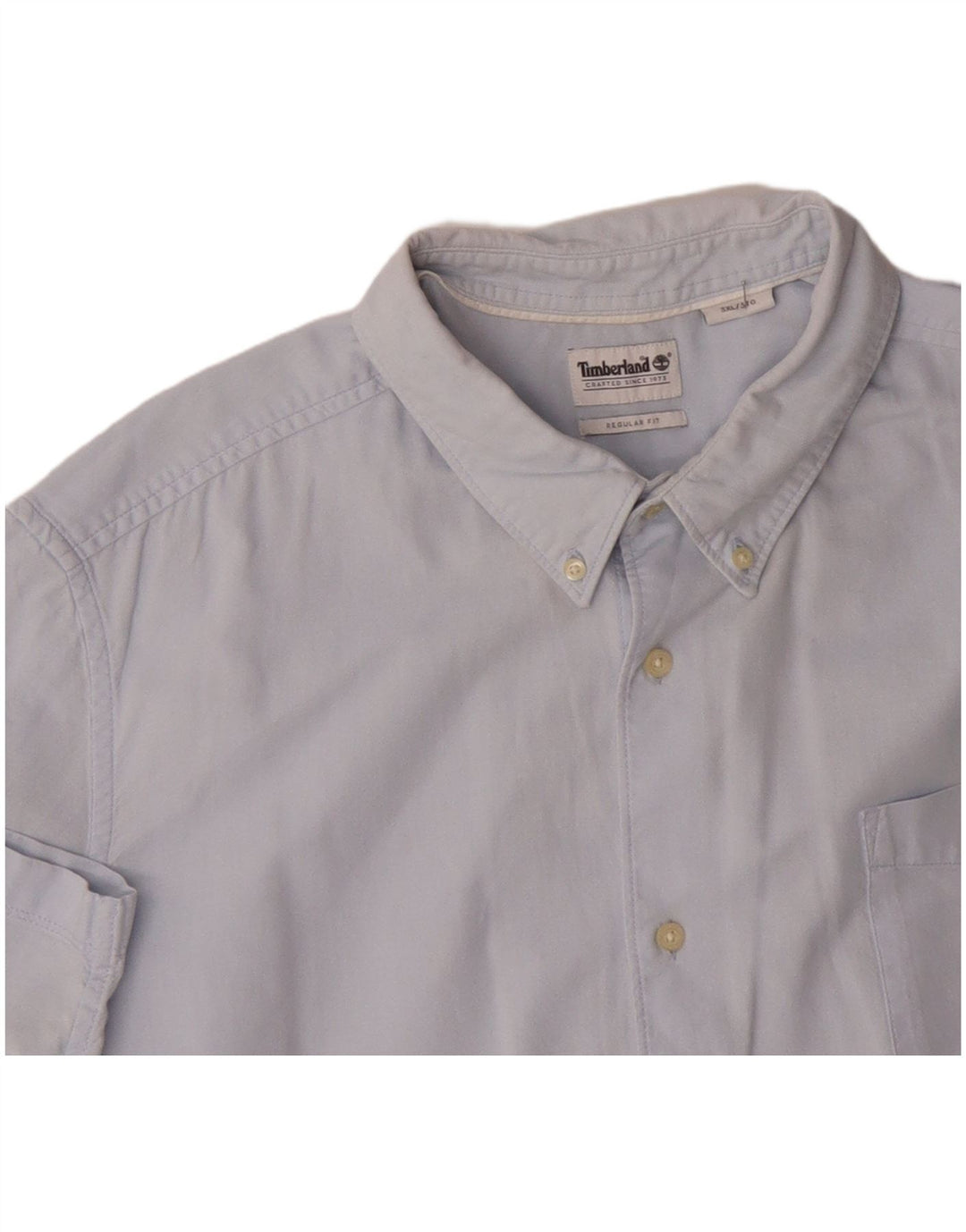 Camisa masculina de manga curta TIMBERLAND Regular Fit 3XL algodão azul