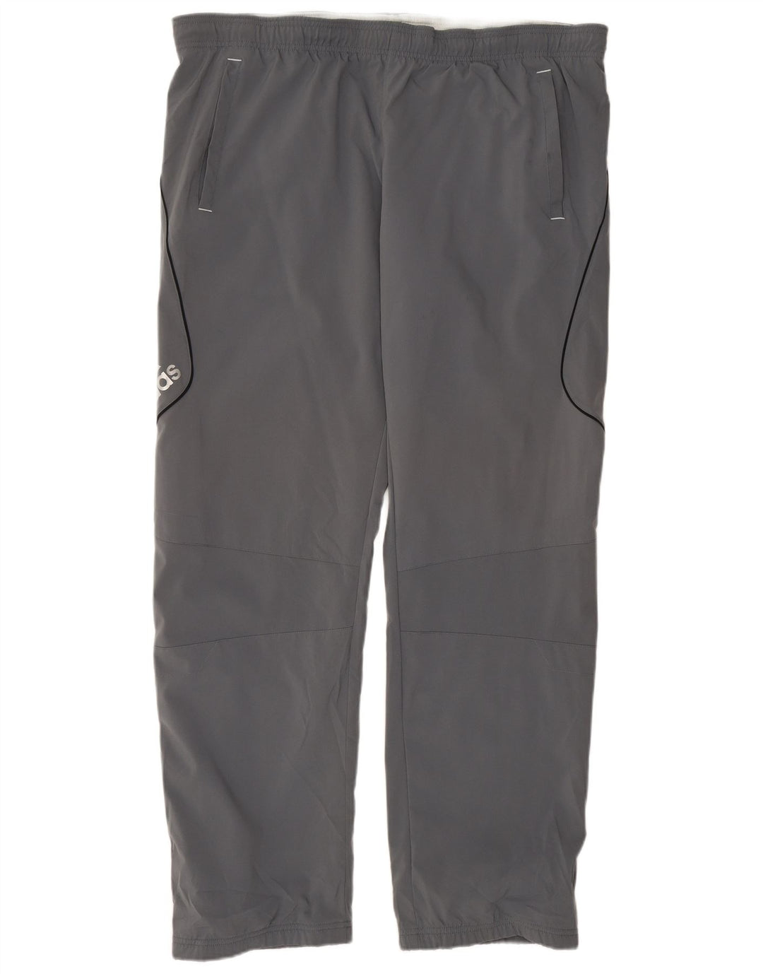ADIDAS Mens Graphic Tracksuit Calças Grande Cinza Poliéster