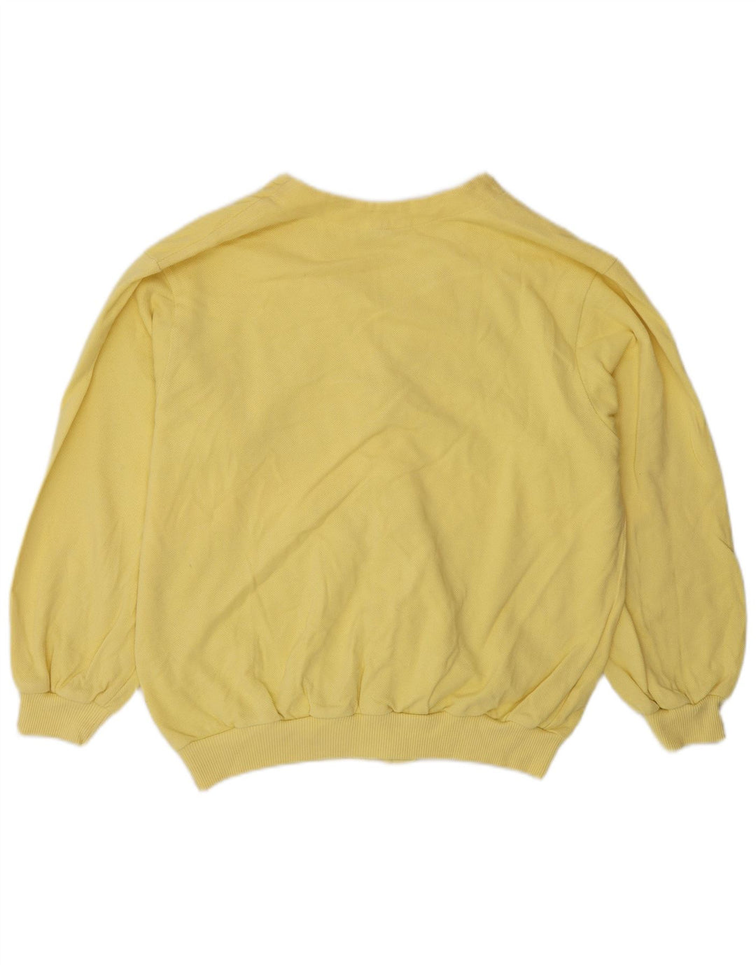 Lacoste Mens Tracksuit Top Jacket Tamanho 3 Pequeno Algodão Amarelo