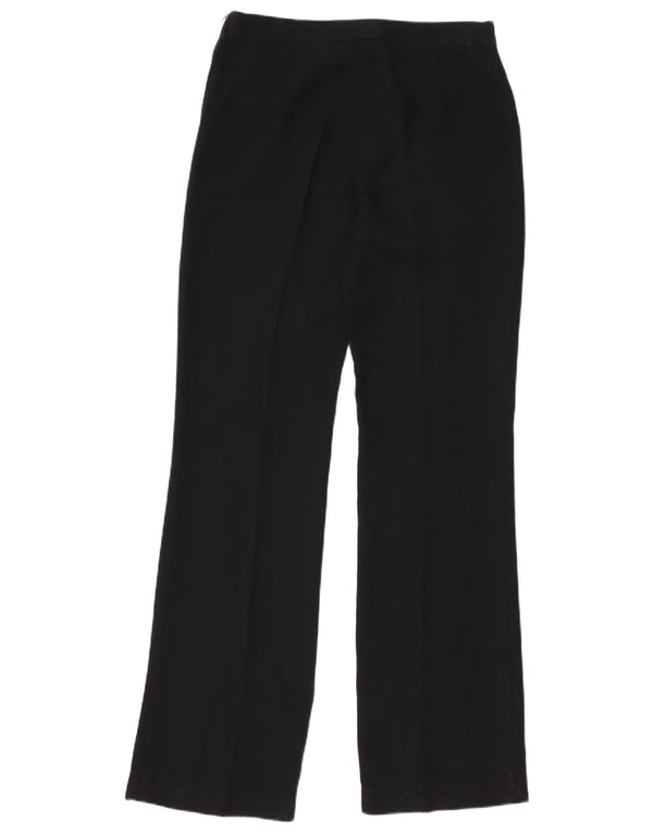 Calça feminina reta casual Zara EU 40 médio W30 L35 poliéster preto