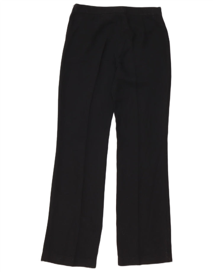 Calça feminina reta casual Zara EU 40 médio W30 L35 poliéster preto