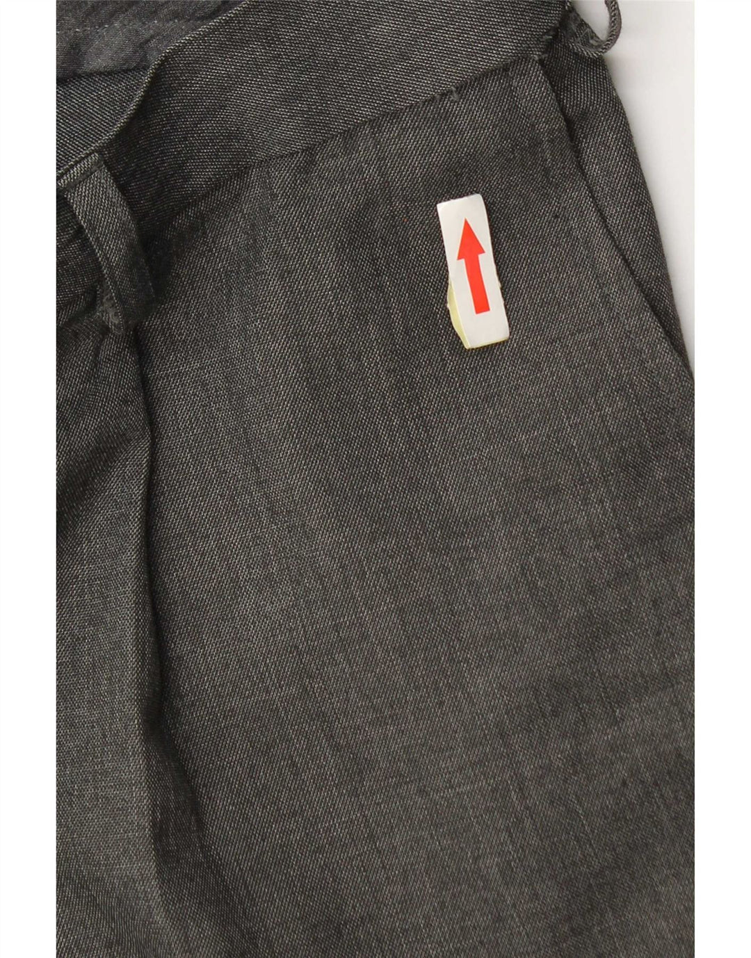 Calça masculina de ajuste regular Marks & Spencer W36 L29 poliéster cinza