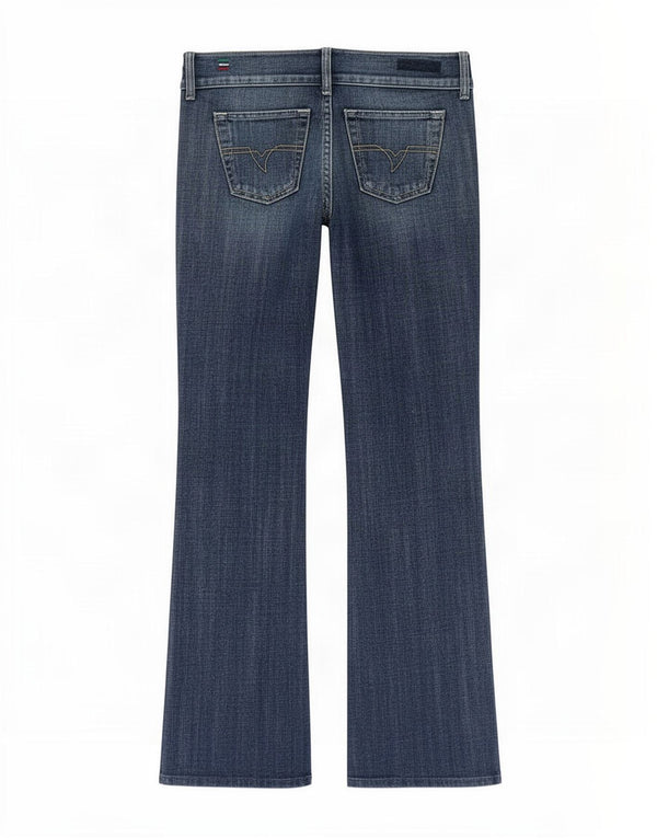 Diesel feminino Cherone Bootcut jeans W29 L32 azul marinho algodão