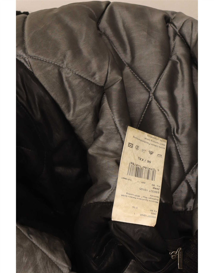 Jaqueta bomber masculina Milestone com capuz UK 44 2XL poliéster preto