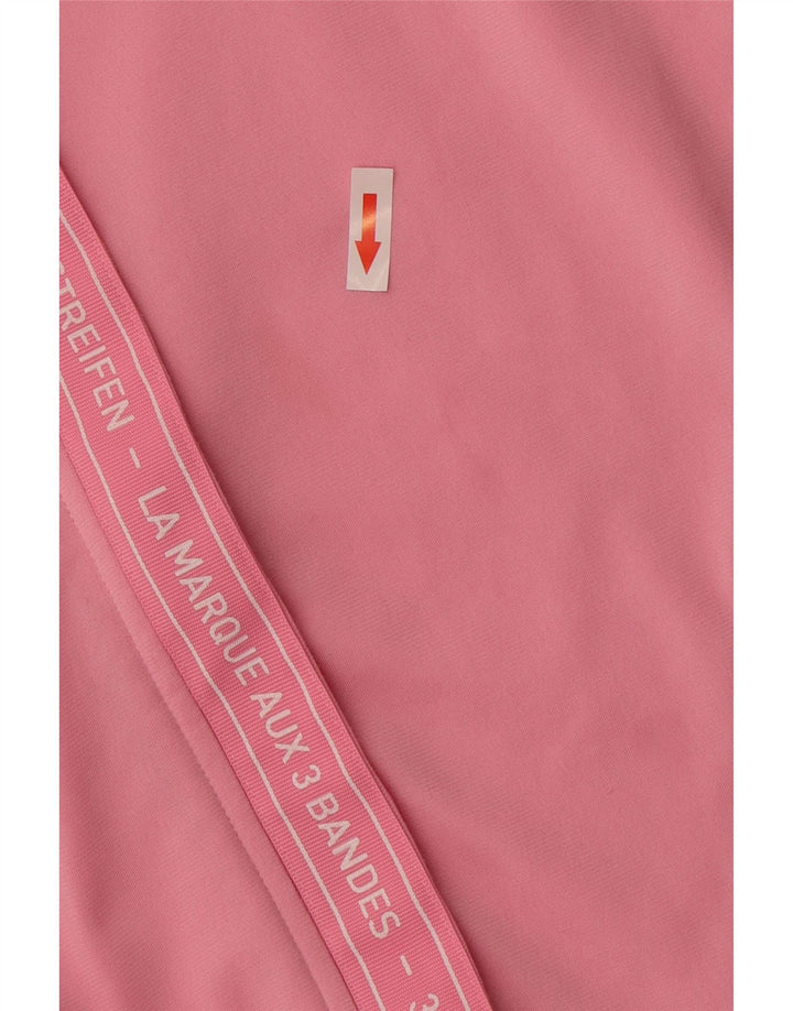 Adidas Meninas Graphic Tracksuit Top Jacket 11-12 Anos Rosa Poliéster