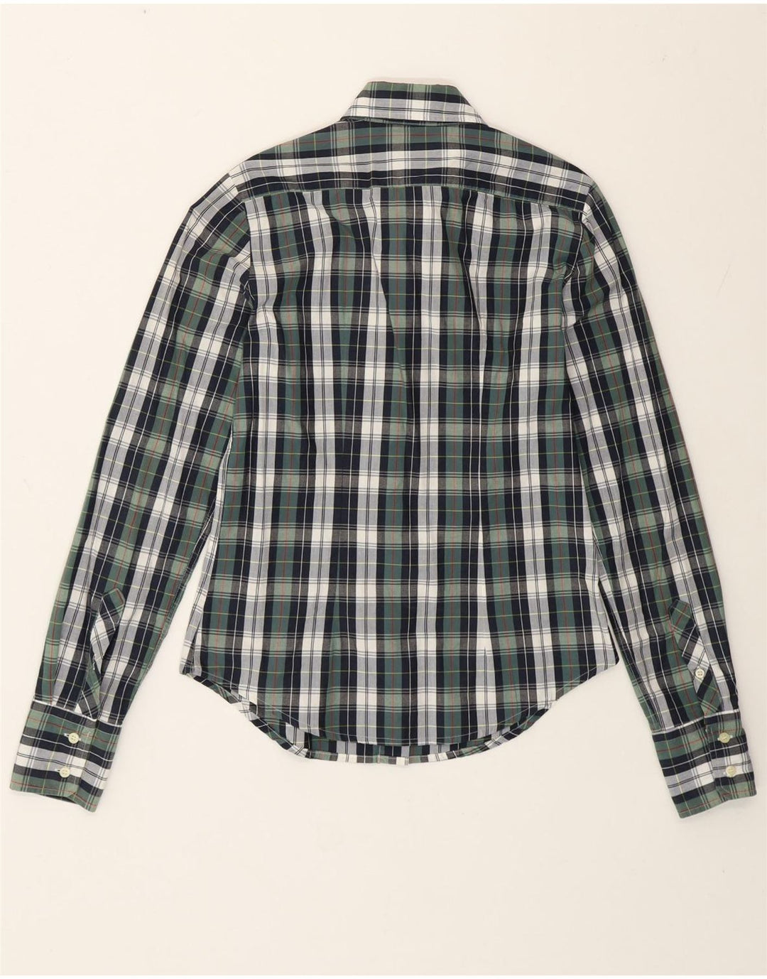 Camisa feminina Scout UK 12 algodão xadrez verde médio