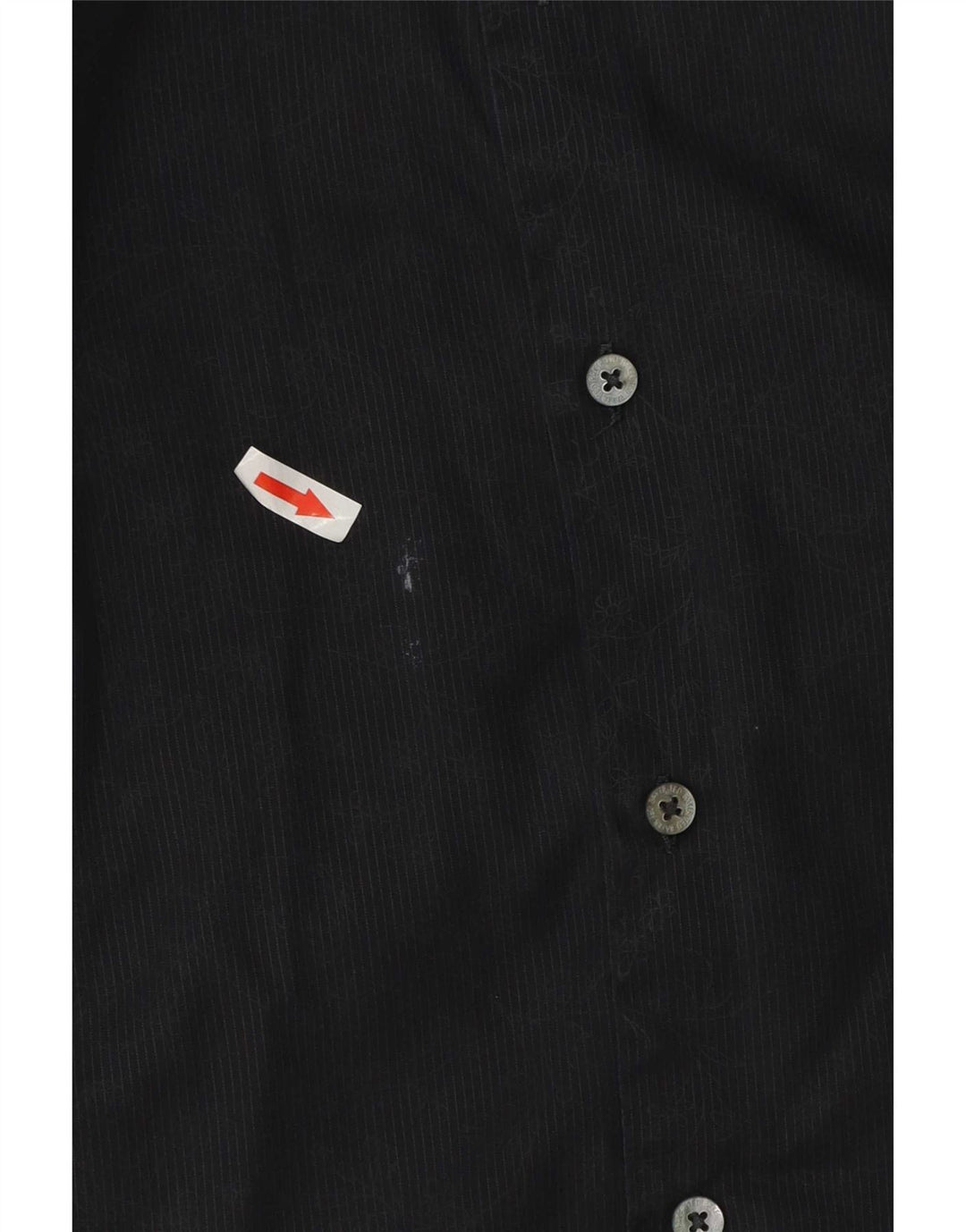 Camisa masculina Ted Baker tamanho 3 algodão listrado cinza médio