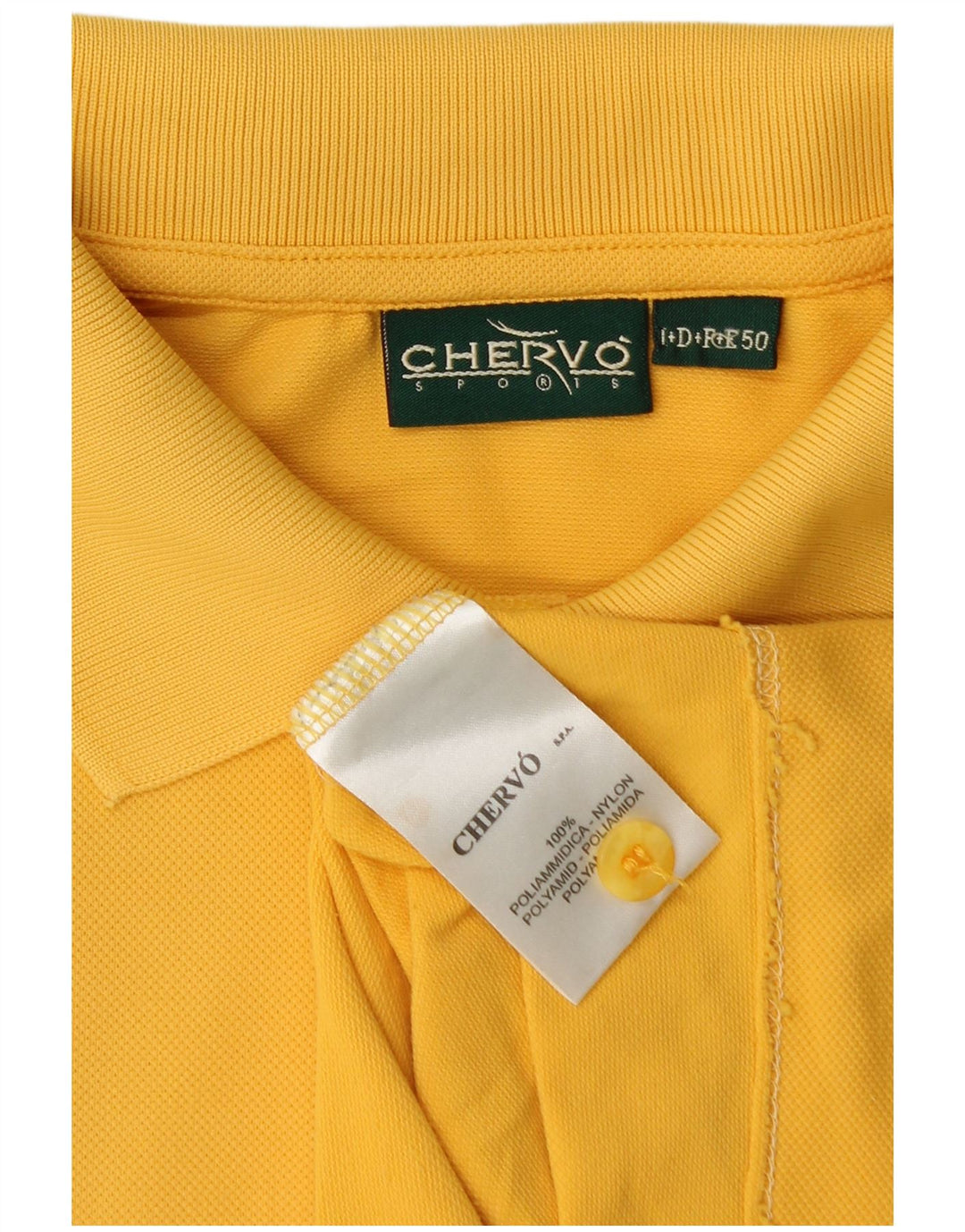 Camisa polo masculina Chervo IT 50 poliamida amarela média
