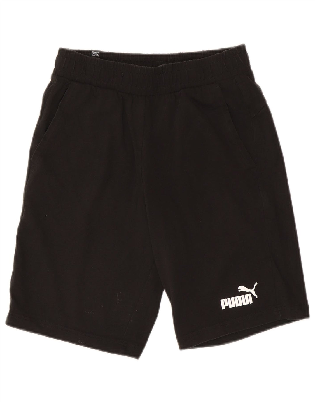 Shorts esportivos masculinos Puma pequeno algodão preto
