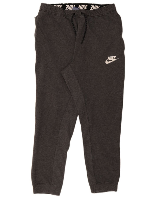 Calça de treino masculina Nike joggers grande algodão cinza