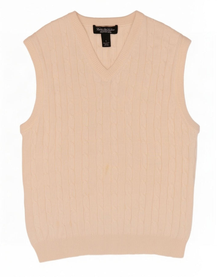 Regata masculina Brooks Brothers com colete pequeno de algodão branco