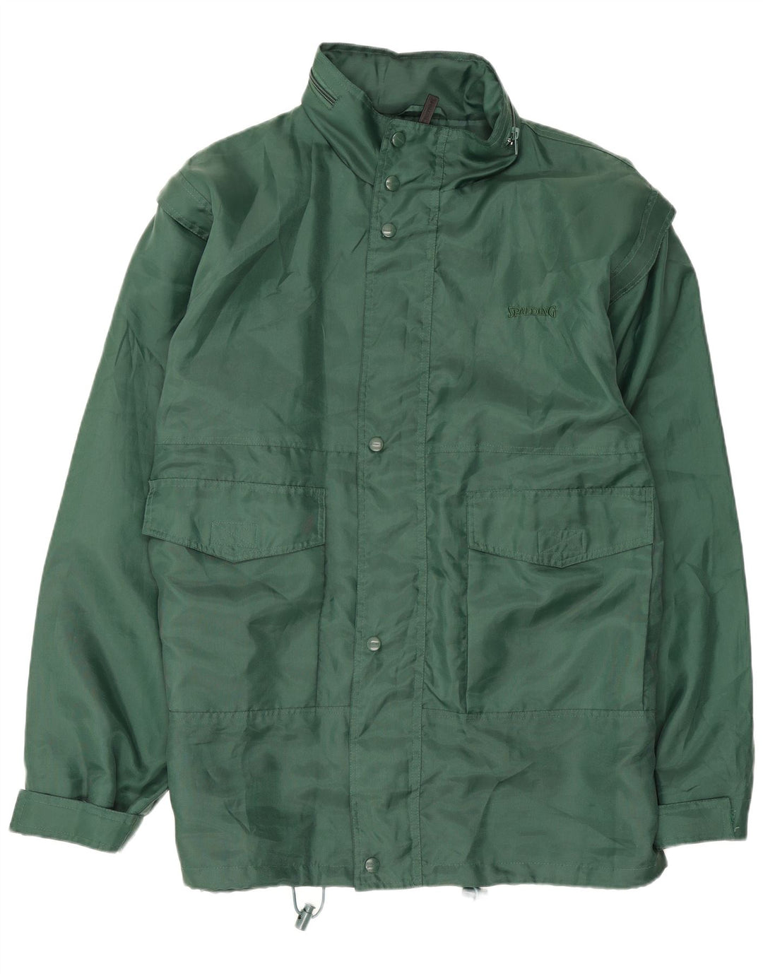 Jaqueta de chuva masculina Spalding com capuz UK 42 XL poliamida verde