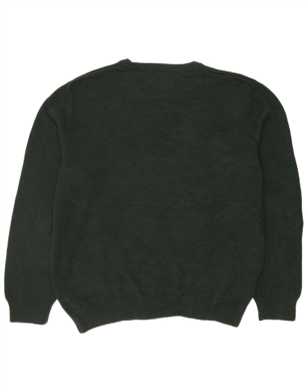 Suéter masculino Chaps com gola redonda XL algodão verde