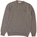 Suéter feminino BEN SHERMAN com gola redonda Reino Unido 14 lã merino cinza médio