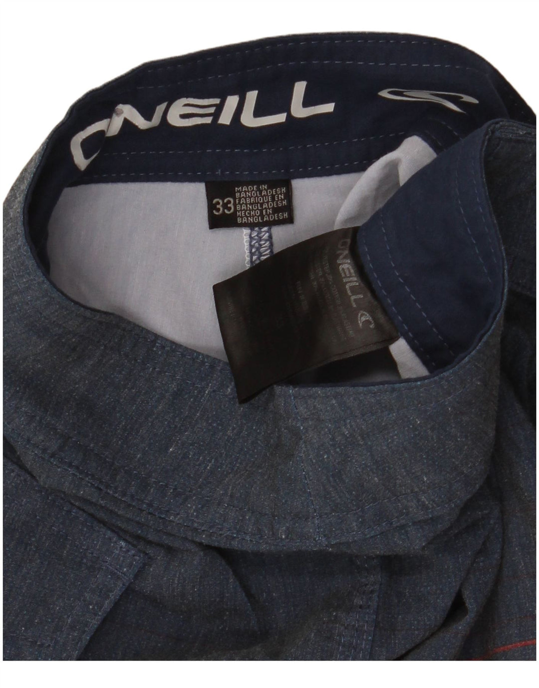 Shorts de natação masculino O'NEILL poliéster listrado azul marinho médio