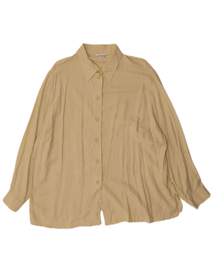 Hammerle blusa feminina oversized EU 50 3XL bege viscose