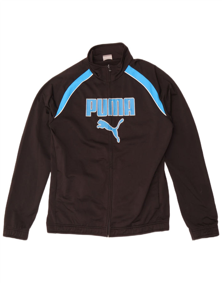 Puma Mens Graphic Tracksuit Top Jaqueta Médio Preto Colorblock Poliéster