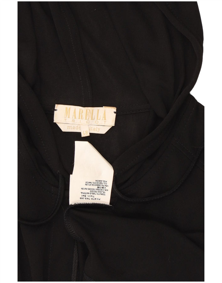 Suéter feminino com capuz e zíper MARELLA IT 48 XL preto viscose