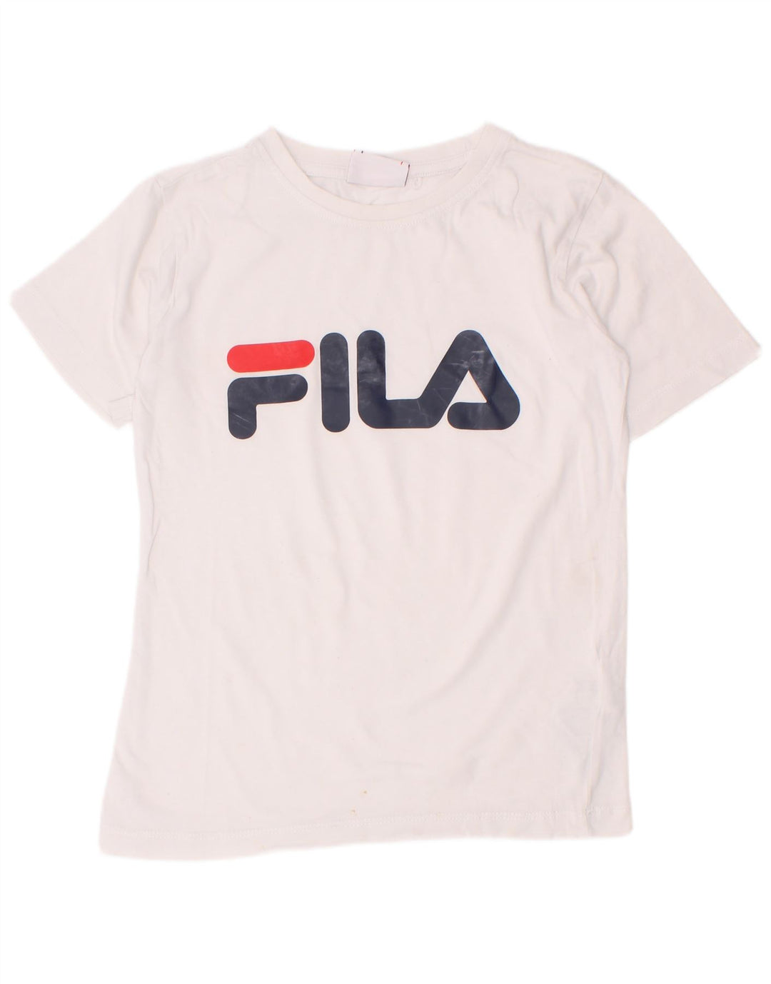 Camiseta Fila Meninos Graphic 7-8 Anos Algodão Branco