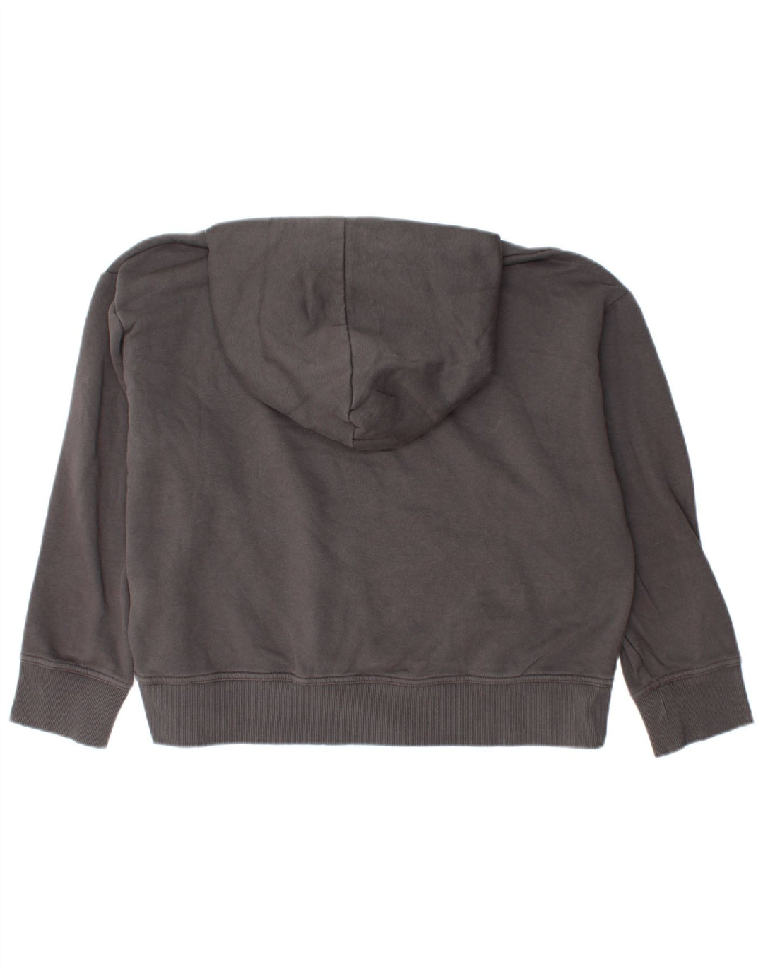 Zara Womens Oversized Hoodie Jumper UK 14 Médio Algodão Cinza