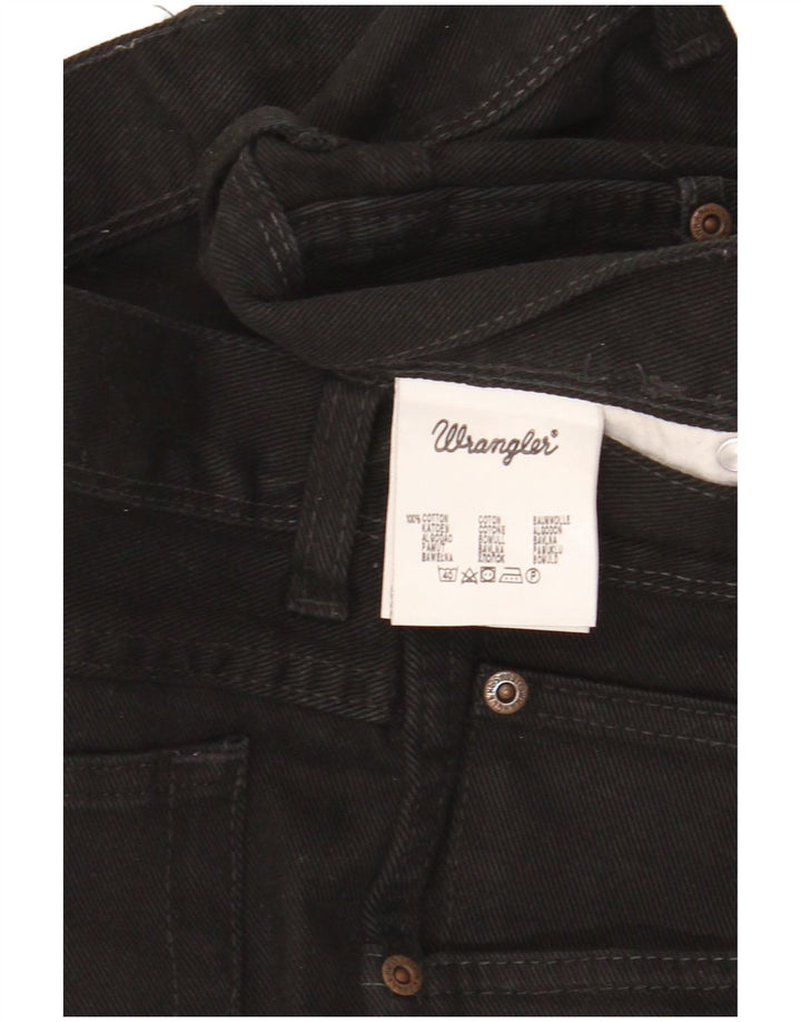 Wrangler Mens Regular Fit Straight Jeans W38 L30 Algodão Preto