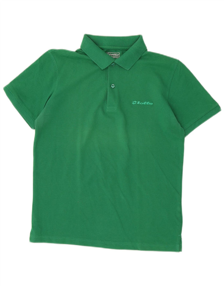 Camisa polo masculina Lotto pequena algodão verde