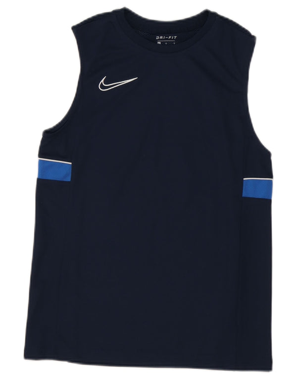 Top Nike Boys Dri Fit Vest 12-13 Anos Grande Azul Marinho Colourblock