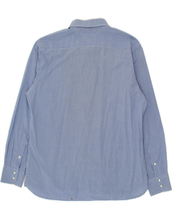 TOMMY HILFIGER Mens Shirt XL Blue Gingham Cotton Vintage Tommy Hilfiger and Second-Hand Tommy Hilfiger from Messina Hembry 
