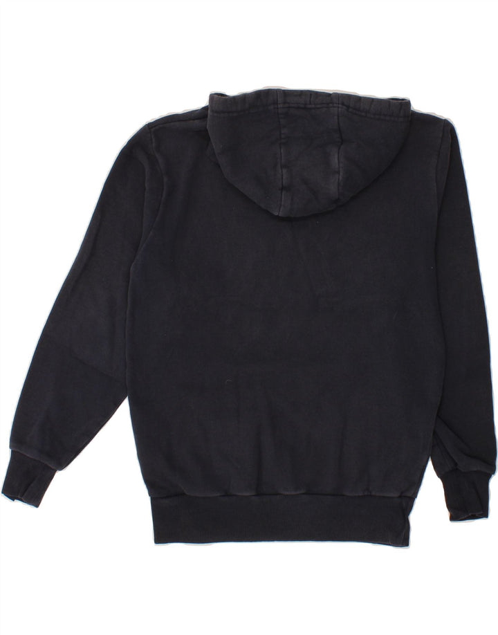 ELLESSE Mens Graphic Hoodie Jumper Small Navy Blue Cotton Vintage Ellesse and Second-Hand Ellesse from Messina Hembry 