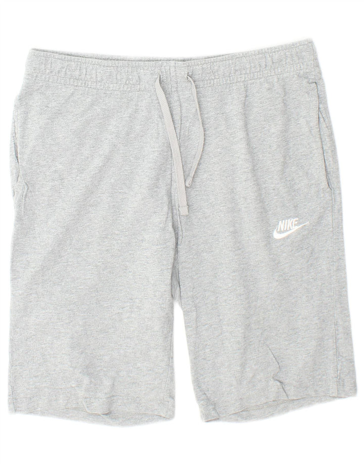 Shorts esportivos masculinos Nike médio cinza algodão