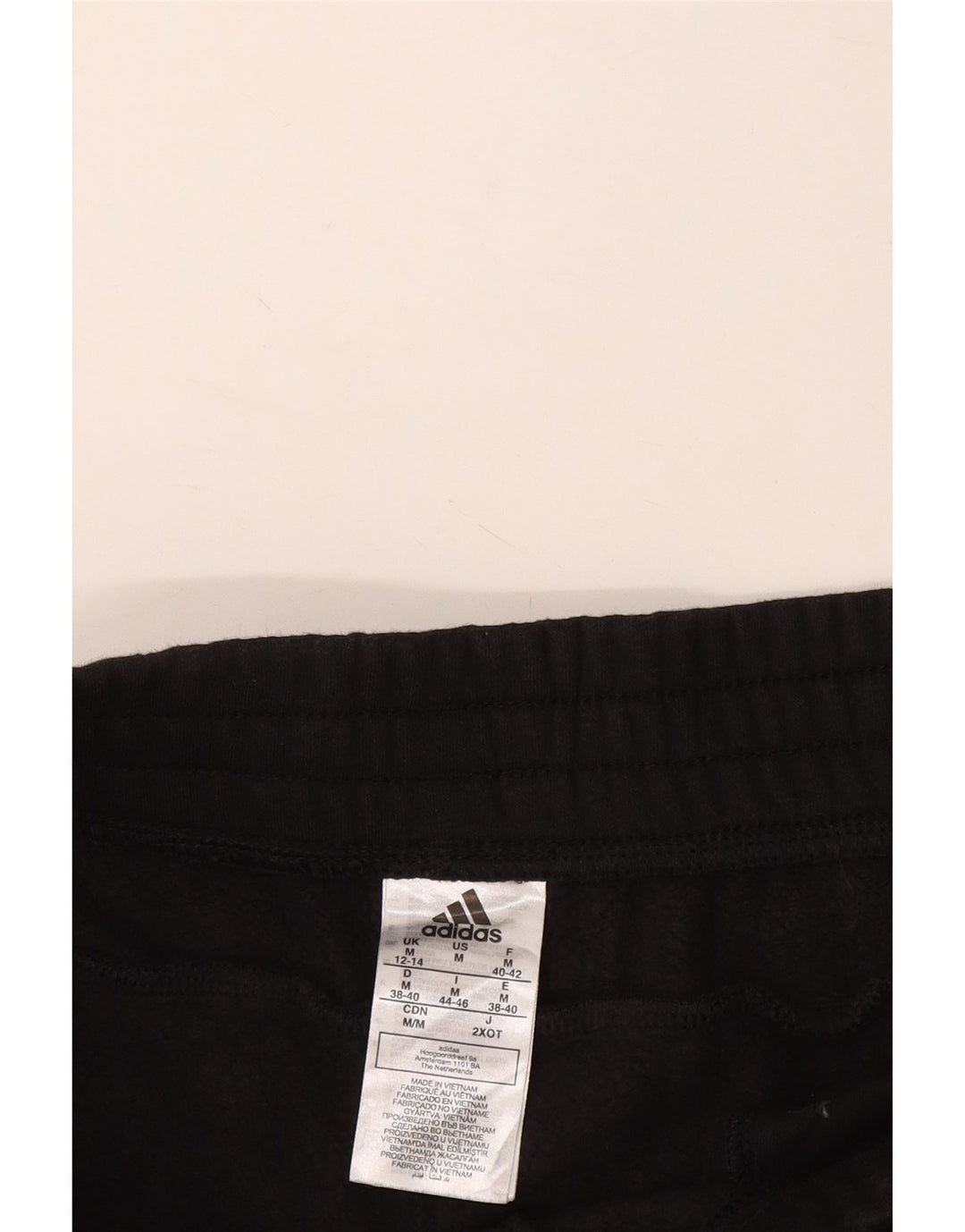 ADIDAS Womens Tracksuit Calças Joggers UK 12/14 Médio Algodão Preto