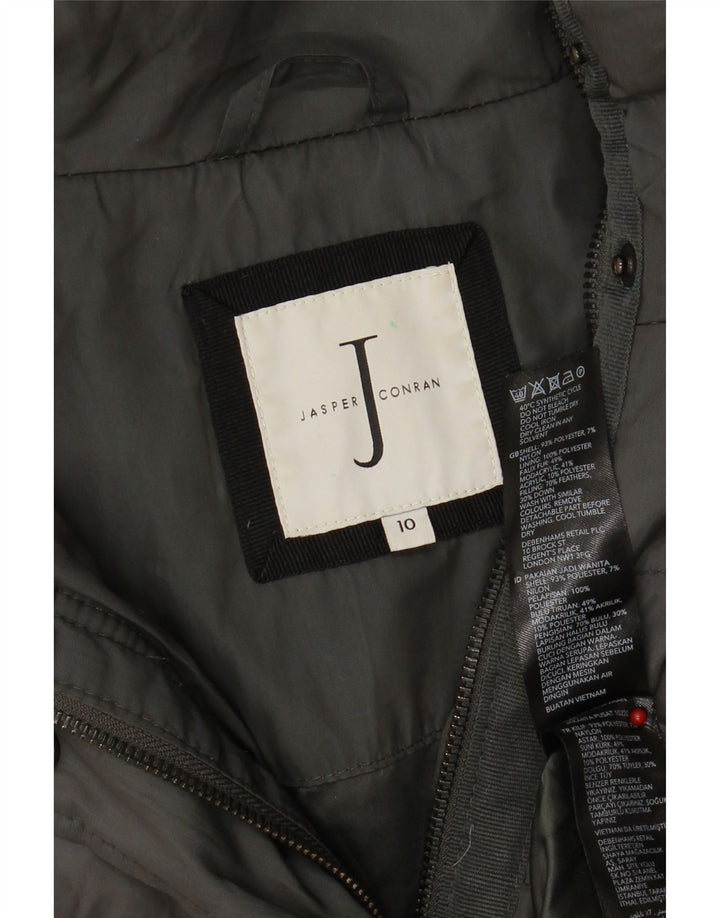 Jaqueta feminina acolchoada com capuz JASPER CONRAN UK 10 Small Grey Colourblock