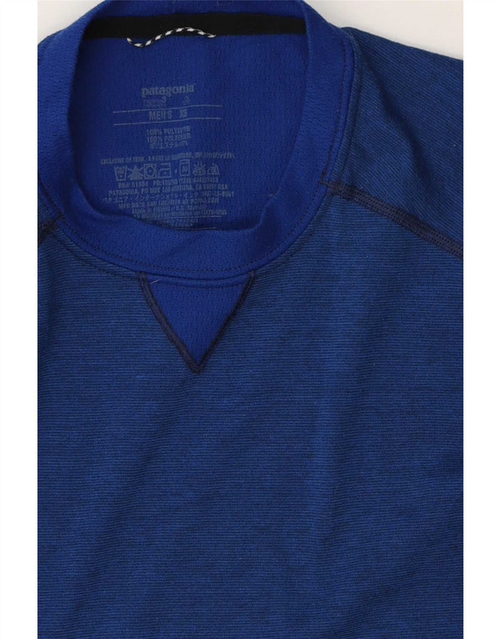 Patagonia Mens Regular Fit Top Manga Longa XS Azul Poliéster