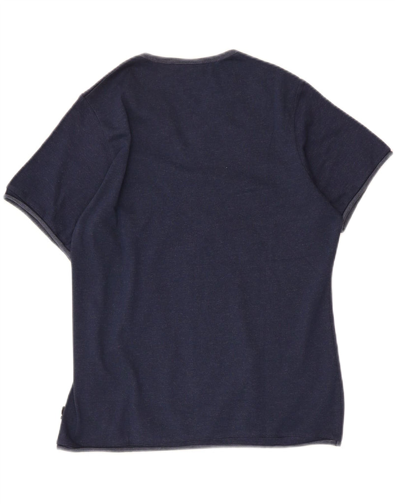 ASICS Womens Graphic T-Shirt Top UK 18 XL Navy Blue Cotton Vintage Asics and Second-Hand Asics from Messina Hembry 