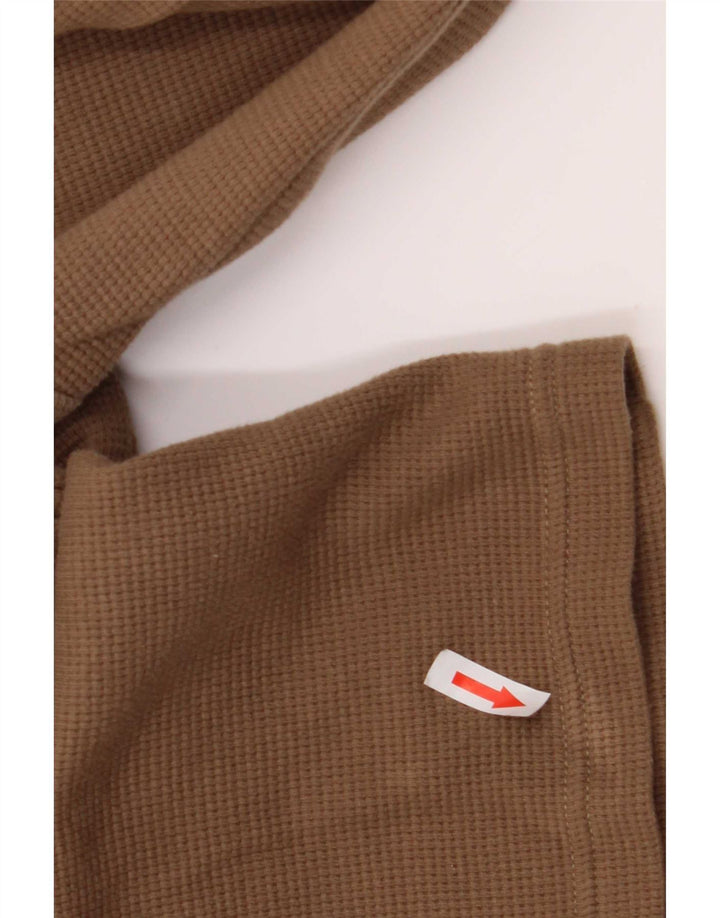 Calvin Klein Mens Top Manga Longa 2XL Algodão Marrom