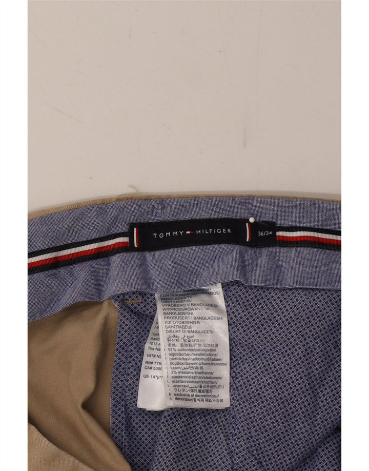 Calça Chino Masculina TOMMY HILFIGER W36 L34 Algodão Bege
