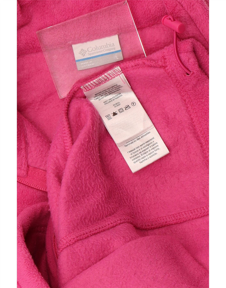 Jaqueta de lã feminina COLUMBIA UK 16 grande poliéster rosa