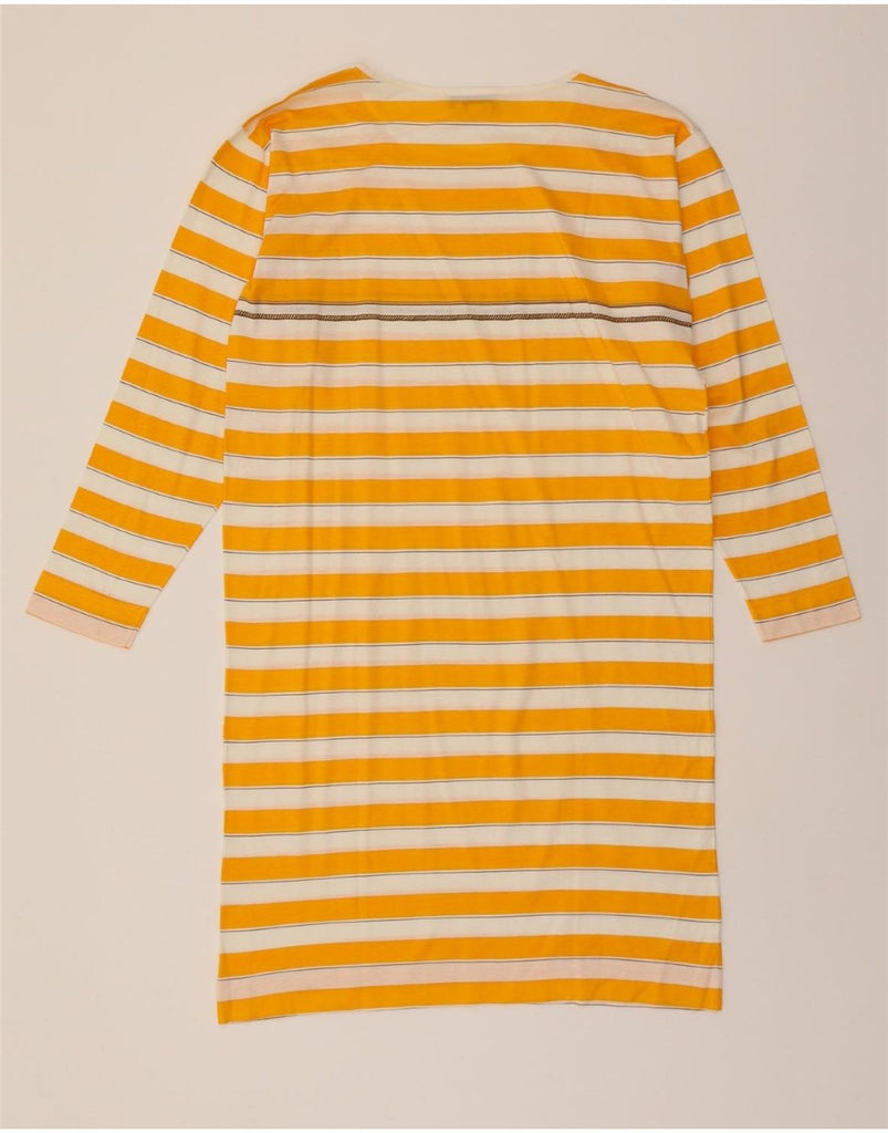 GUCCI Womens Vintage Graphic T-Shirt Dress EU 40 Medium Yellow Striped 80s Vintage Gucci and Second-Hand Gucci from Messina Hembry 