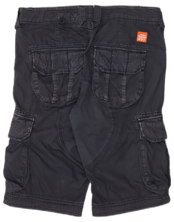 Superdry Mens Cargo Shorts Pequeno W32 Azul Marinho Algodão