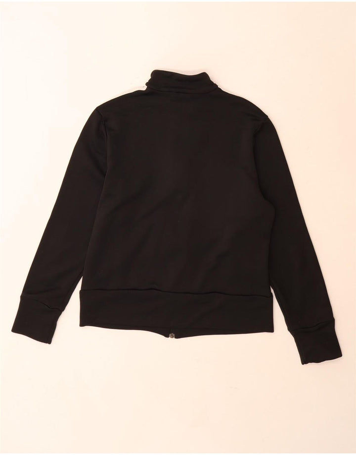 Adidas Womens Tracksuit Top Jacket UK 16 Grande Poliéster Preto