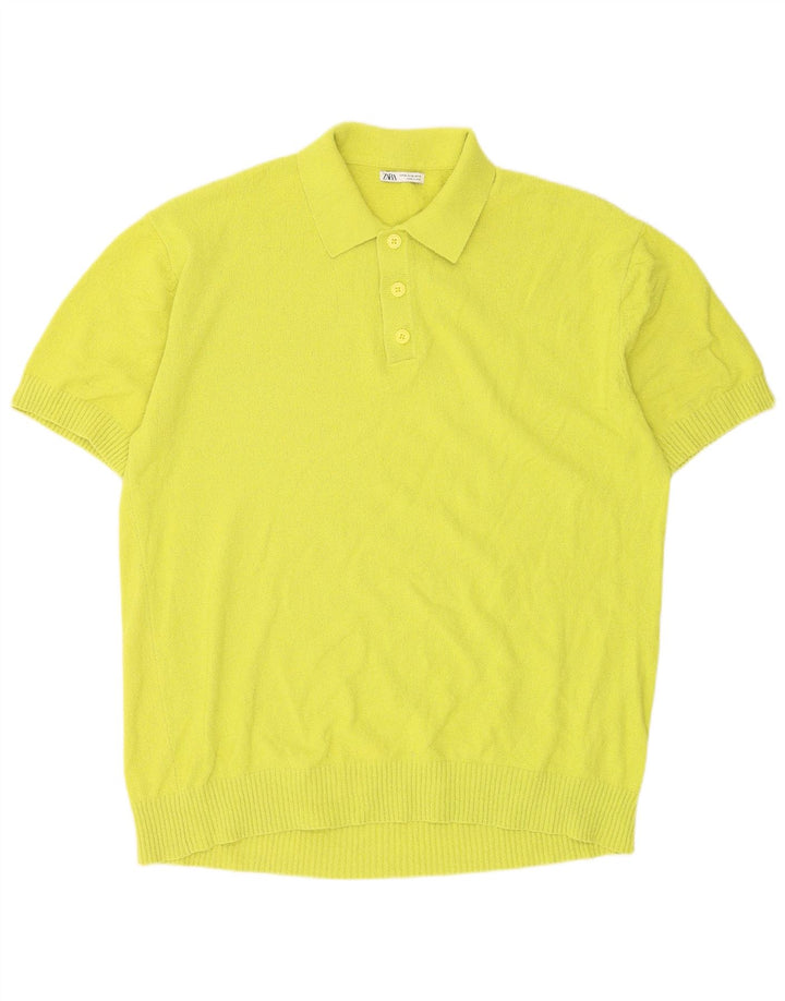Camisa polo masculina Zara XL amarela