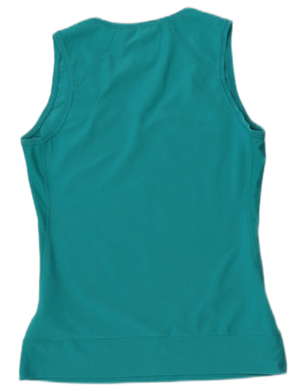Nike Womens Dri Fit Vest Top UK 8/10 Pequeno Turquesa Poliéster