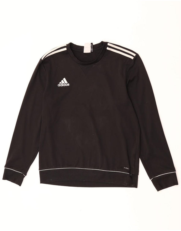 Adidas Mens Climalite Sweatshirt Jumper UK 40/42 Médio Preto Poliéster